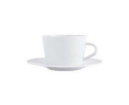 Bernardaud, Twist White, Tea cup and saucer