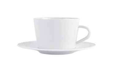 Bernardaud, Twist White, Tea cup and saucer