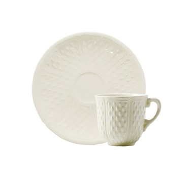 Gien, Pont aux Choux White, Coffee cups and saucers, set of 2