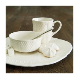 Gien, Pont aux Choux White, US tea cups and saucers, set of 2