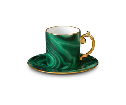 L'Objet, Malachite, Espresso cup and saucer