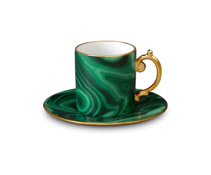 L'Objet, Malachite, Espresso cup and saucer