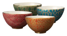 L'Objet, Fortuny, Set of 4 assorted cereal bowls