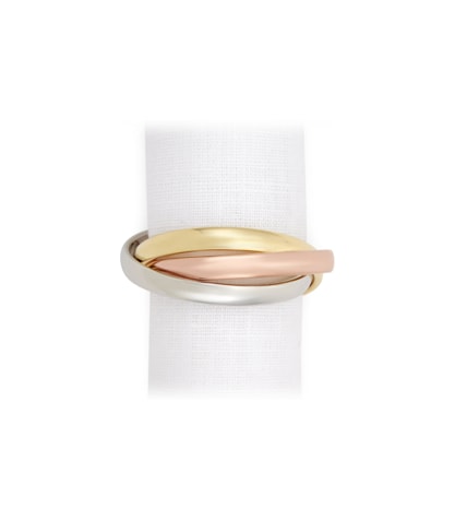 L'Objet, Napkin Jewels, Three-ring Napkin rings, set of 4