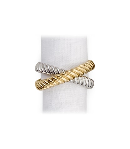 L'Objet, Napkin Jewels, Deco Twist Napkin rings, set of 4