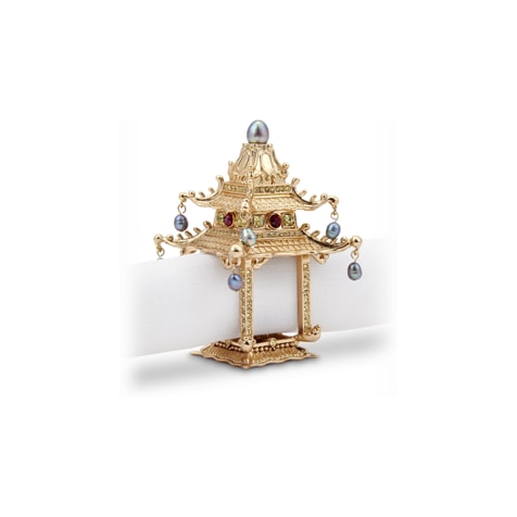 L'Objet, Napkin Jewels, Pagoda Napkin rings, set of 2