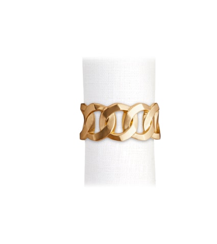 L'Objet, Napkin Jewels, Cuban Link Napkin rings, set of 4