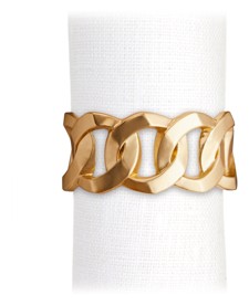 L'Objet, Napkin Jewels, Cuban Link Napkin rings, set of 4