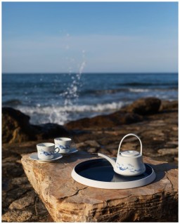 Hering Berlin, Ocean, Cylindrical teapot with handle