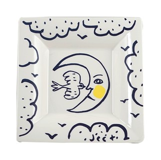 Gien, L'Archipel Sentimental, Square candy tray Lune