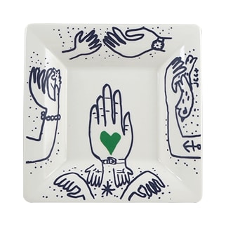 Gien, L'Archipel Sentimental, Square candy tray Mains