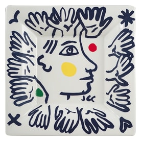 Gien, L'Archipel Sentimental, Square candy tray large Mains