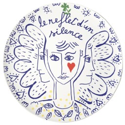 Gien, L'Archipel Sentimental, Large wall platter Le reflet D`un Silence