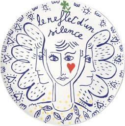 Gien, L'Archipel Sentimental, Large wall platter Le reflet D`un Silence