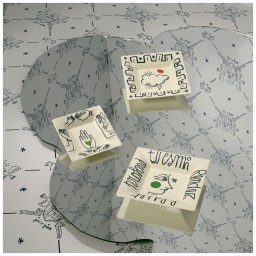 Gien, L'Archipel Sentimental, Square candy tray large Portrait