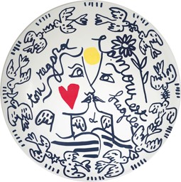 Gien, L'Archipel Sentimental, Large wall platter L'amour Est Fragile