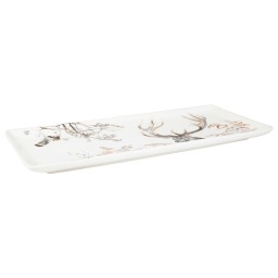 Gien, Sologne, Oblong serving tray stag