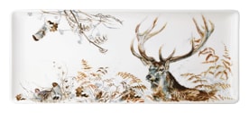 Gien, Sologne, Oblong serving tray stag
