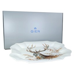 Gien, Sologne, Serving platter stag