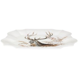 Gien, Sologne, Serving platter stag