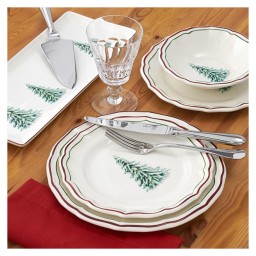 Gien, Filet Noël, Dessert plates, set of 4