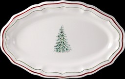 Gien, Filet Noël, Oval platter large