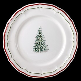 Gien, Filet Noël, Dinner plates, set of 4