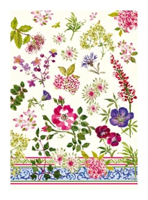 Gien, Millefleurs, Tea towel, set of 2