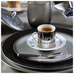 Ercuis, Arts decoratifs paquebot black, Dessert spoon
