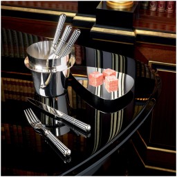 Ercuis, Arts decoratifs paquebot black, Moka spoon