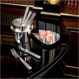 Ercuis, Arts decoratifs paquebot black, Serving fork