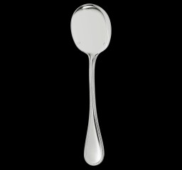 Christofle, Perles cutlery, silver plated, Cream soup spoon