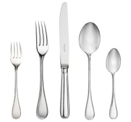 Christofle, Albi cutlery, silver plated, 5-Piece Silver Plated Flatware Set 1