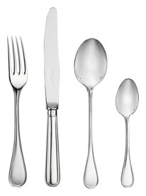 Christofle, Albi cutlery, silver plated, 48-Piece Silver Plated Flatware Set with Chest