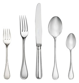 Christofle, Albi cutlery, silver plated, 75-Piece Silver-Plated Flatware Set with Ambassadeur Chest