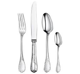 Christofle, Marly, silver plated, 24-Piece Flatware Set with Chest