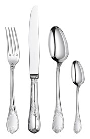 Christofle, Marly, silver plated, 24-Piece Flatware Set with Chest