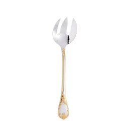 Christofle, Marly, silver plated - gold accent, Serving fork