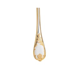 Christofle, Marly, silver plated - gold accent, Serving fork