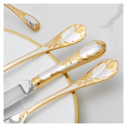 Christofle, Marly, silver plated - gold accent, Dinner fork