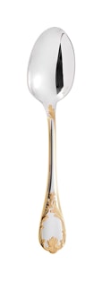 Christofle, Marly, silver plated - gold accent, Dessert spoon