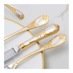 Christofle, Marly, silver plated - gold accent, Tea spoon