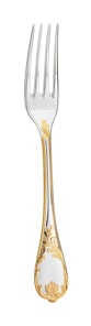 Christofle, Marly, silver plated - gold accent, Standard dinner fork
