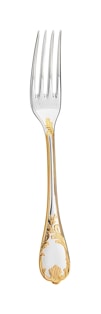 Christofle, Marly, silver plated - gold accent, Dessert fork
