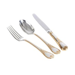 Christofle, Marly, silver plated - gold accent, Cake fork