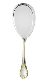 Christofle, Marly, silver plated - gold accent, Rice and potato spoon