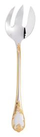 Christofle, Marly, silver plated - gold accent, Salad serving fork