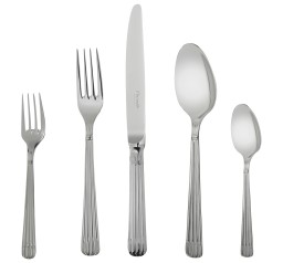 Christofle, Osiris cutlery, stainless steel, Individual place settings (5 pieces)