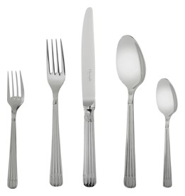 Christofle, Osiris cutlery, stainless steel, Individual place settings (5 pieces)