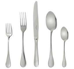 Christofle, Albi Acier cutlery, stainless steel, 5-Piece flatware set